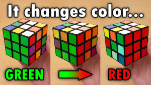 Green and Red side of Rubiks CUbe